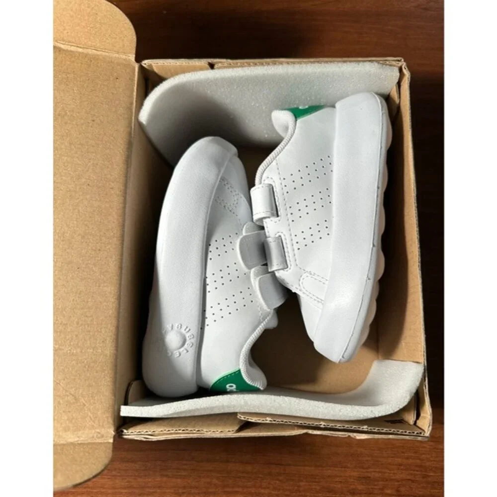 Adidas Advantage CF I Infant Sneakers White Green ID5286 Kids Size 5K